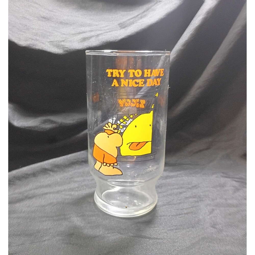 Vintage Ziggy "Try To Have a Nice Day" Pizza Inn Glass